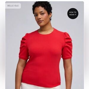 Torrid Belle Isle Ruched Sleeve Crew Tee Size 4 NWT